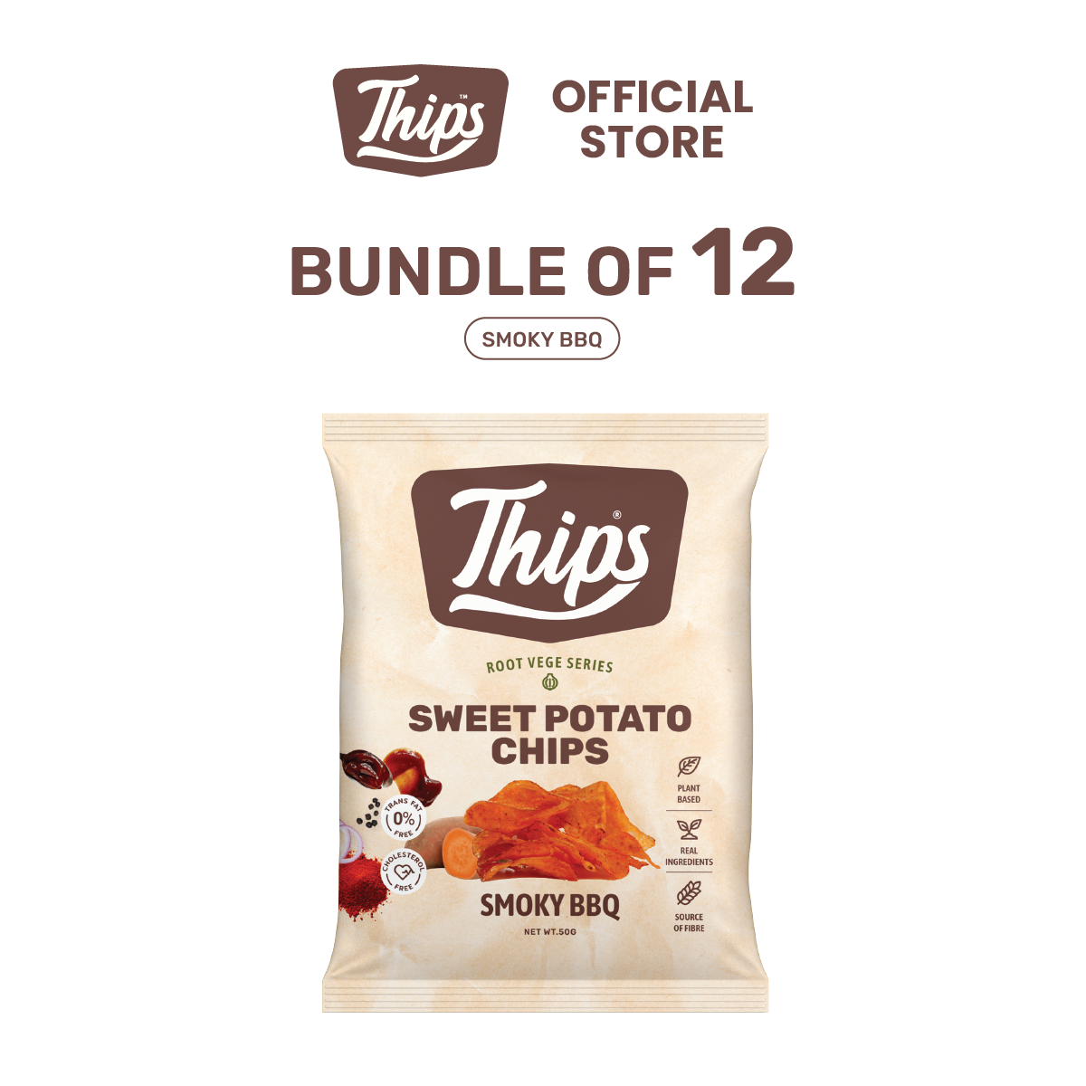 [Subscription Plan - Bundle of 12] Thips Smoky BBQ Sweet Potato Chips