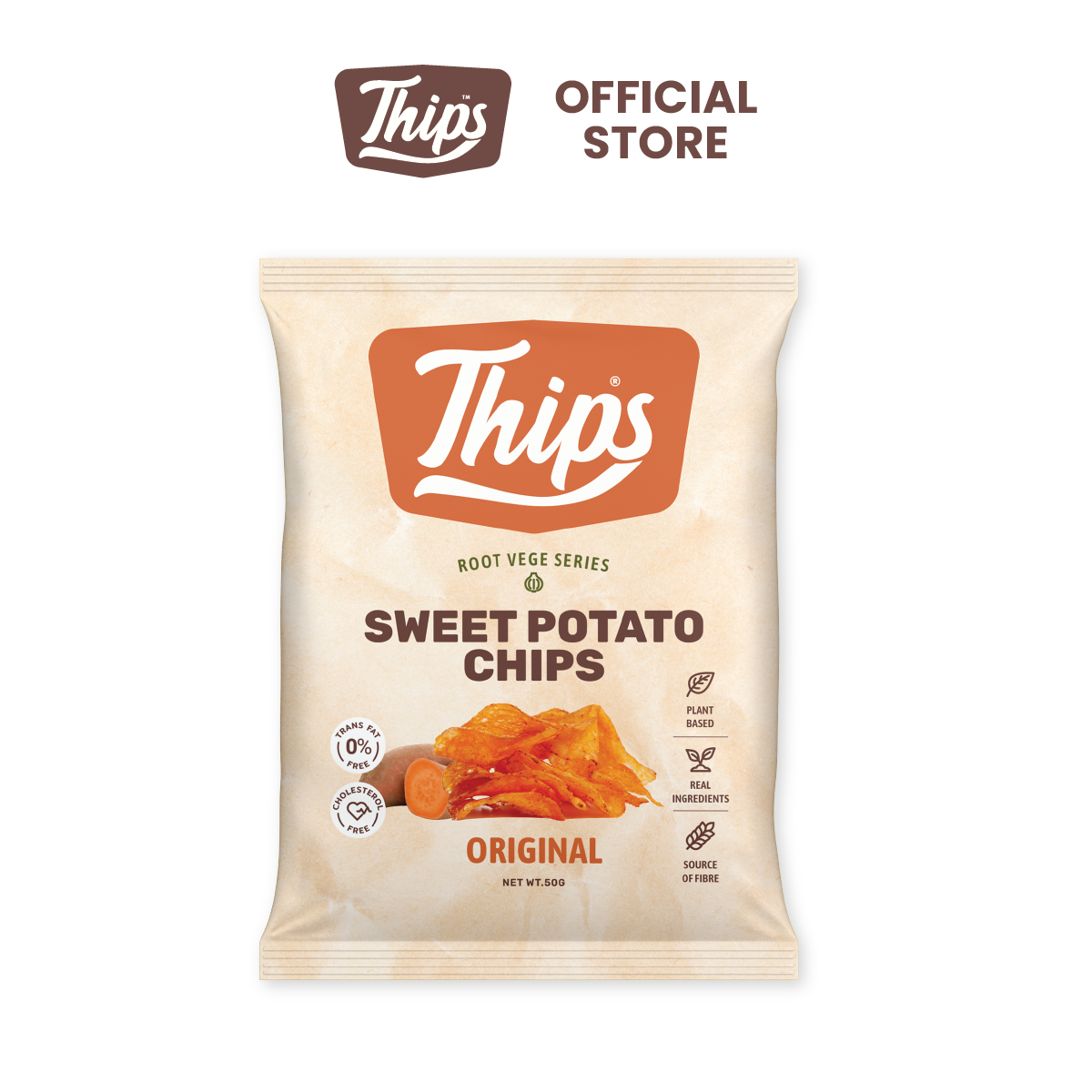 Thips Original Sweet Potato Chips (1 x 50g)