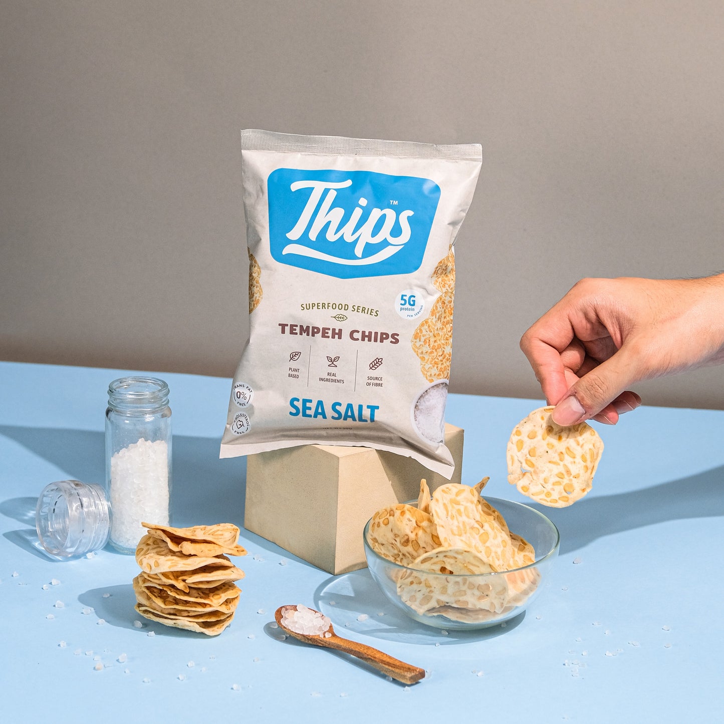 Thips Sea Salt Tempeh Chips (1 x 50g)