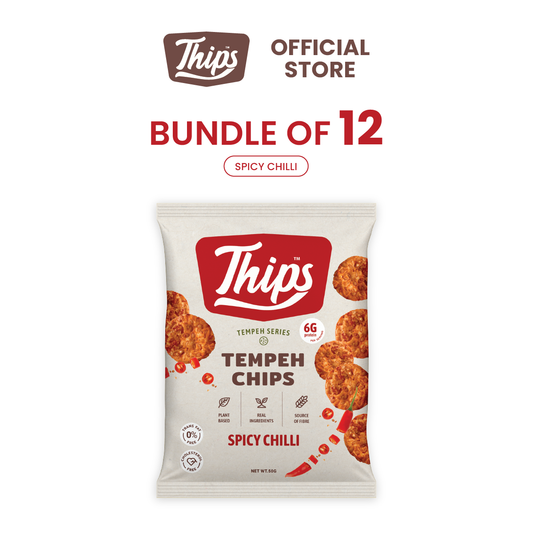 [Subscription Plan- Bundle of 12] - Thips Spicy Chilli Tempeh Chips